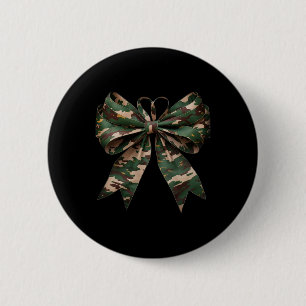 Camouflage Old Camo Bow Camo Coquette Bow Hunting 6 Cm Round Badge