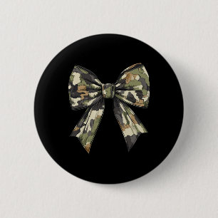 Camouflage Old Camo Bow Camo Coquette Bow Hunting  6 Cm Round Badge