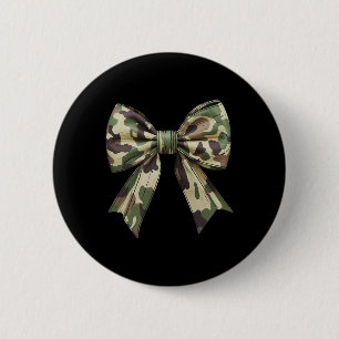Camouflage Old Camo Bow Camo Coquette Bow Hunting 6 Cm Round Badge
