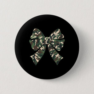 Camouflage Old Camo Bow Camo Coquette Bow Hunting 6 Cm Round Badge