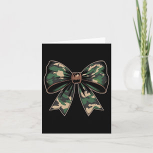Camouflage Old Camo Bow Camo Coquette Bow Hunting  Card