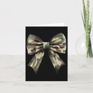 Camouflage Old Camo Bow Camo Coquette Bow Hunting Card