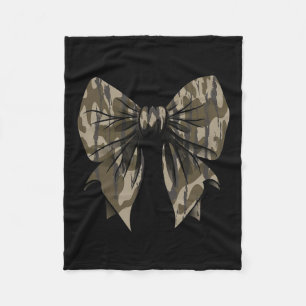 Camouflage Old Camo Bow Camo Coquette Bow Hunting Fleece Blanket