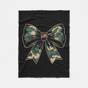 Camouflage Old Camo Bow Camo Coquette Bow Hunting  Fleece Blanket