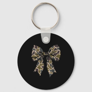 Camouflage Old Camo Bow Camo Coquette Bow Hunting Key Ring