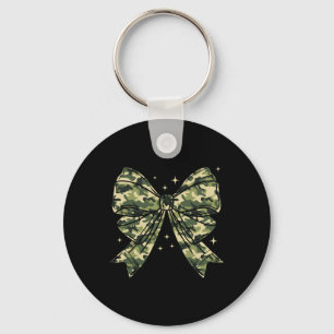Camouflage Old Camo Bow Camo Coquette Bow Hunting Key Ring