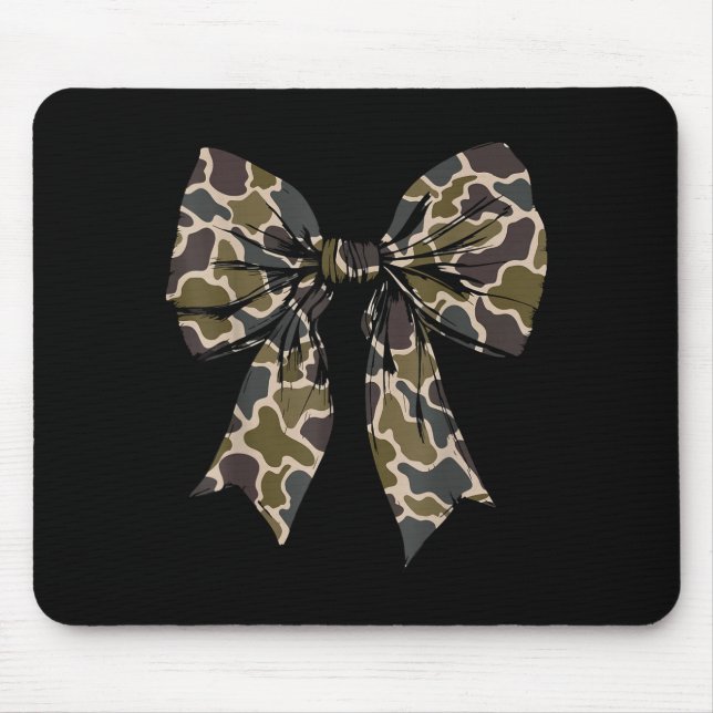 Camouflage Old Camo Bow Camo Coquette Bow Hunting  Mouse Mat (Front)