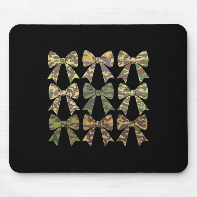 Camouflage Old Camo Bow Camo Coquette Bow Hunting  Mouse Mat (Front)
