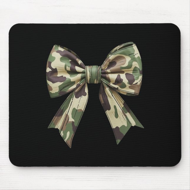 Camouflage Old Camo Bow Camo Coquette Bow Hunting  Mouse Mat (Front)