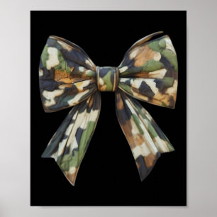 Camouflage Old Camo Bow Camo Coquette Bow Hunting Poster