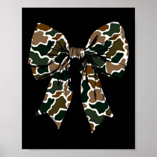 Camouflage Old Camo Bow Camo Coquette Bow Hunting Poster