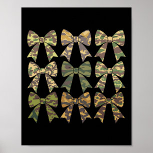 Camouflage Old Camo Bow Camo Coquette Bow Hunting Poster