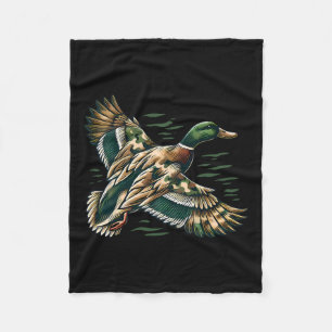 Camouflage Old School Camo Coquette Bow Duck Hunti Fleece Blanket