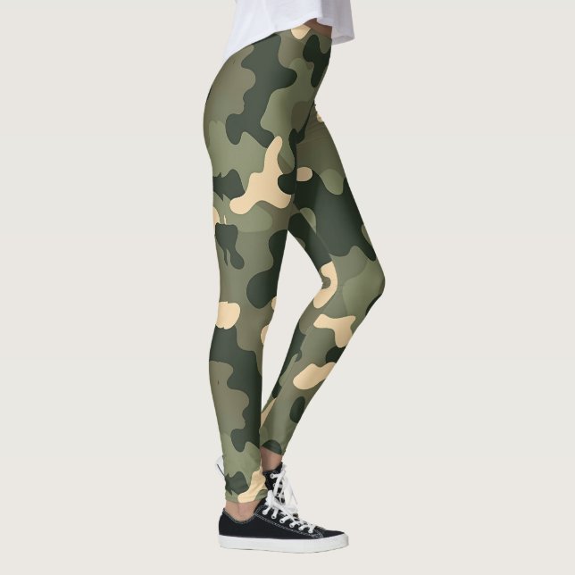 camouflage Olive Green Leggings (Right)