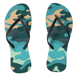 Camouflage Pair of Flip Flops