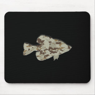 Camouflage Pan Fish Silhouette Digital Camo Crappi Mouse Mat