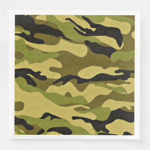 camouflage paper napkins