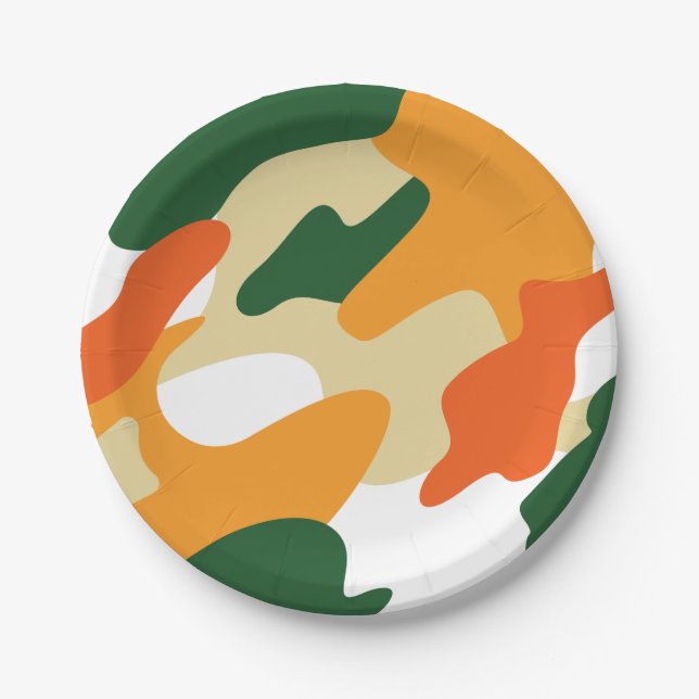 camouflage paper plate (Front)