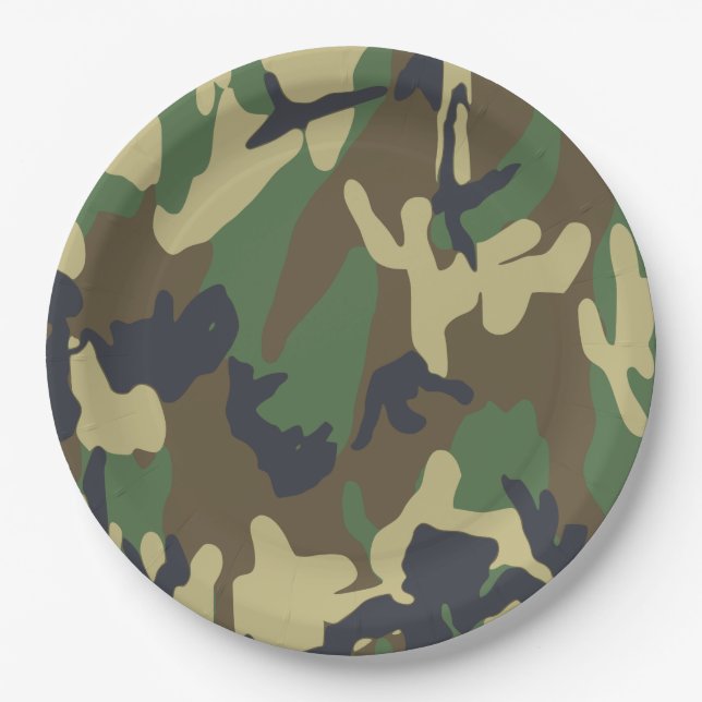 Camouflage Paper Plates (Front)
