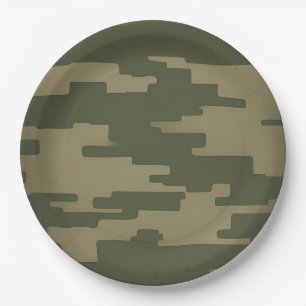 Camouflage Paper Plates