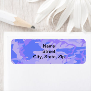 Camouflage Pastel Blue Abstract Pattern Address