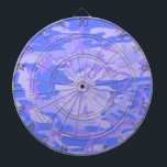 Camouflage Pastel Blue Abstract Pattern Dartboard<br><div class="desc">Camouflage pastel blue abstract pattern design product. Personalise this template with your art or photo and customise it to your liking. The product features a blue and purple camouflage pattern.</div>
