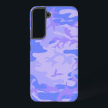 Camouflage Pastel Blue Abstract Pattern Samsung Galaxy Case<br><div class="desc">Camouflage pastel blue abstract pattern Galaxy S22  Case. Personalise this template with your art or photo and customise it to your liking. The product features a blue and purple camouflage pattern.</div>