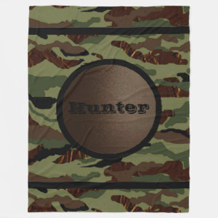 Camouflage Pattern 1 Fleece Blanket-Hunter Blanket