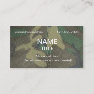 Camouflage Pattern Business Card