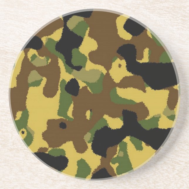 camouflage Pattern Coaster (Front)