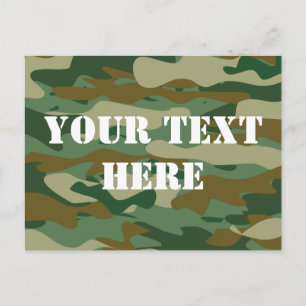 Camouflage pattern design postcards Personalised