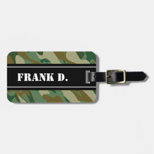 Camouflage pattern design travel luggage tag