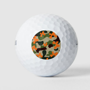 Camouflage pattern golf balls