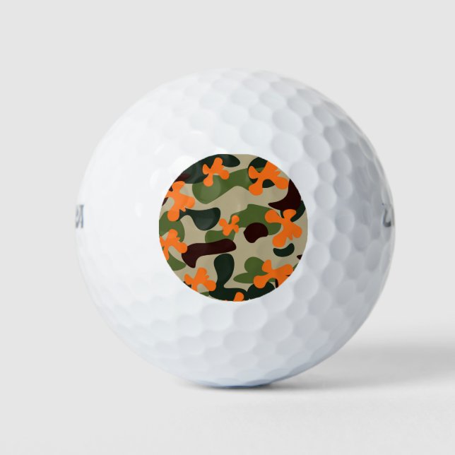 Camouflage pattern golf balls (Front)