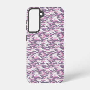 Camouflage Pattern in double Gray and Pink Samsung Galaxy Case
