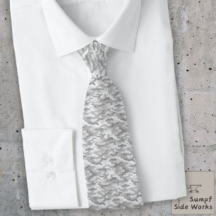 Camouflage Pattern in triple Grey Tie