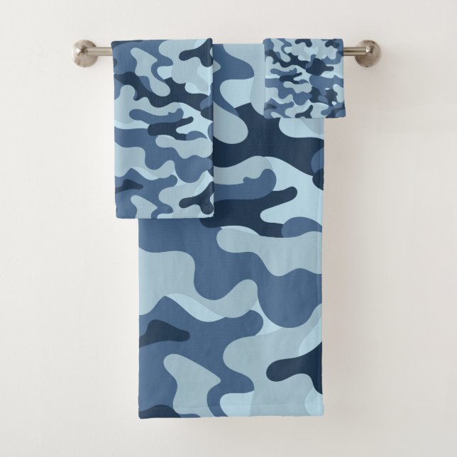 Camouflage Pattern, Military Pattern, Camo, Army Bath Towel Set (Insitu)
