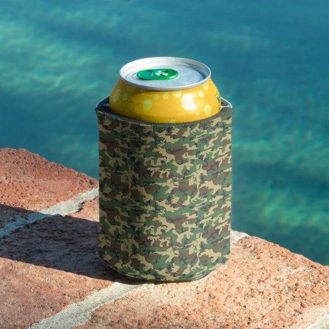 Camouflage Pattern, Military Pattern, Camo, Army Can Cooler (In Situ Pool)