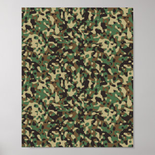 Camouflage patterned poster