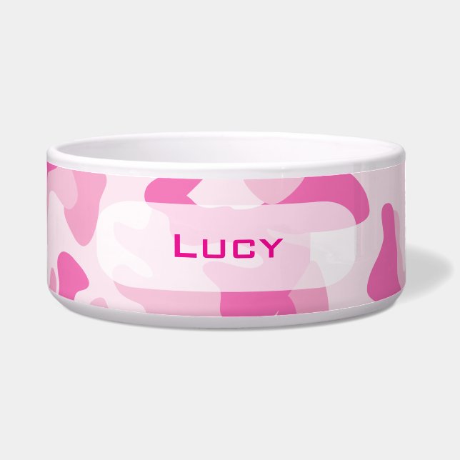 Camouflage | Personalised Dog Dish (Front)