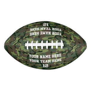 Camouflage Personalised Name Team Number Sports American Football