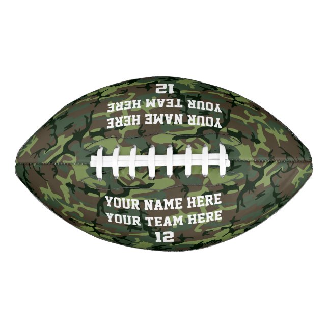 Camouflage Personalised Name Team Number Sports American Football (Front)