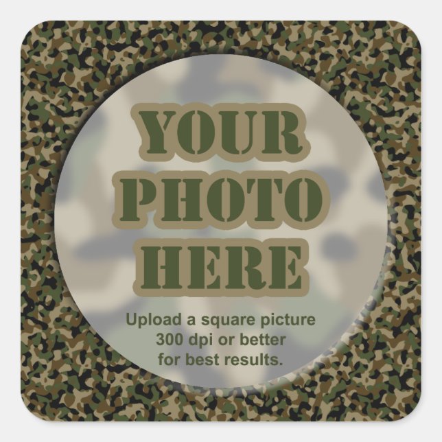 Camouflage Photo Stickers (sheet of 20 small) (Front)