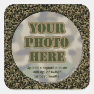 Camouflage Photo Stickers (sheet of 6 large)