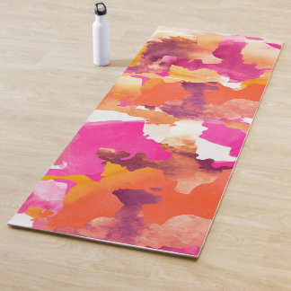 Camouflage pink orange Yoga Mat
