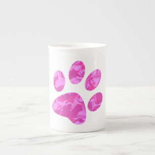 Camouflage Pink Paw Bone China Mug