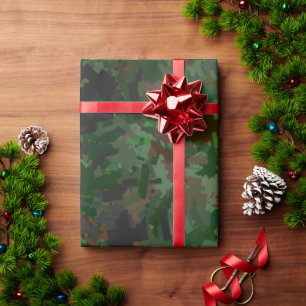 Camouflage Pixels Woods Wrapping Paper