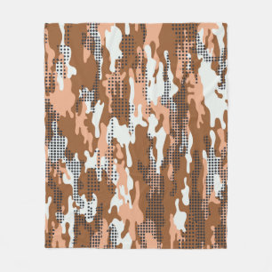 Camouflage Polka Dot: Abstract Seamless. Fleece Blanket