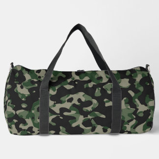 Camouflage Print Cut Sew Large Duffel Bag