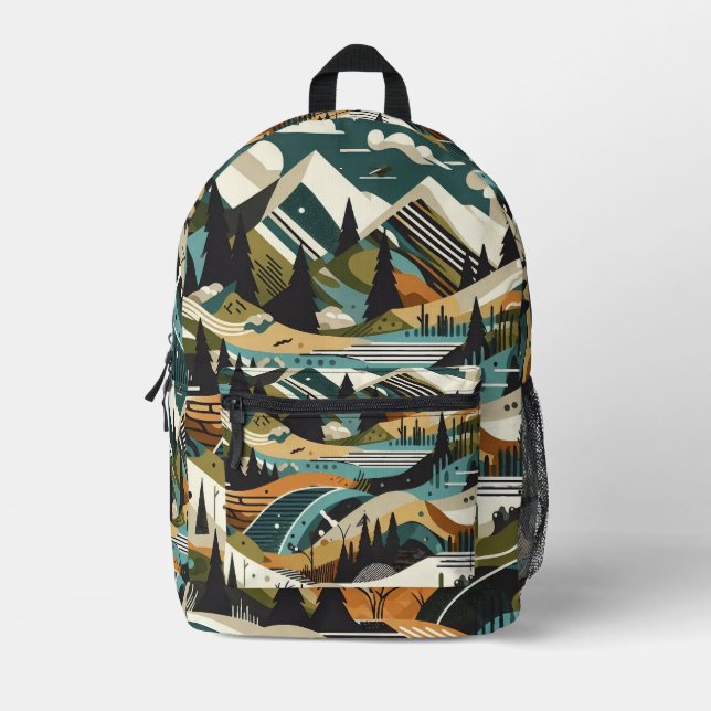 Camouflage Printed Backpack (Front)